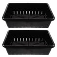 thumbnail image 1 of 2pcs Plastic Garden Growing Trays Starter Propagation Trays (Black), 1 of 6