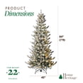 thumbnail image 3 of Home Heritage Natural Pine 7' Flocked Pre-Lit Artificial Christmas Tree, 3 of 8