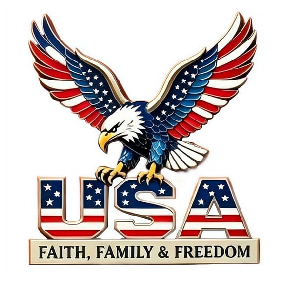1Pcs 250th Anniversary Metal Car Emblem Badge, Patriotic Eagle Flag 2D Emblem for Car Truck SUV, Weatherproof Commemorative Sticker, 250 Years Independence Day Gift