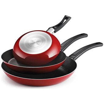 Juego de 3 Sartenes Tramontina 80149563 Rojo Everyday TRAMONTINA EVERYDAY