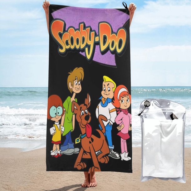 Toallas de playa con estampado de Scooby Doo, toallas de baño absorbentes y ligeras de secado rápido, toalla de baño de microfibra ultra suave para viajes, playa, gimnasio, camping, yoga, picnics,