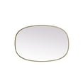 thumbnail image 6 of Elegant Decor Metal Frame Oval Mirror 27x40 Inch in Brass, 6 of 12