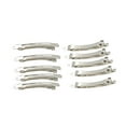 thumbnail image 3 of facefd 10 Pcs Pinces à Cheveux Style Français Argent Barrettes Nœuds DIY 10cm, 3 of 5
