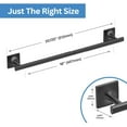 thumbnail image 4 of Gatco 5581MX Waterline 18" Towel Bar, Matte Black, 4 of 4