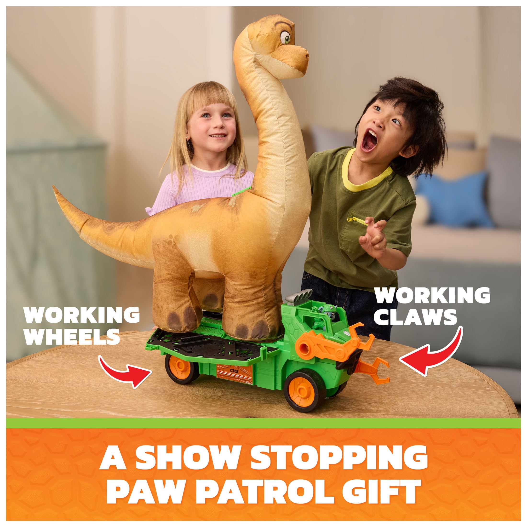 PAW Patrol: The Dino Movie Megasaurus Dino Vehicle, Ages 3+