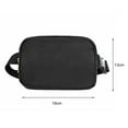 thumbnail image 5 of rygai Messenger Bag Adjustable Strap Waterproof Solid Color Women Casual Sports Belt Bag Sport Supplies,Black, 5 of 7