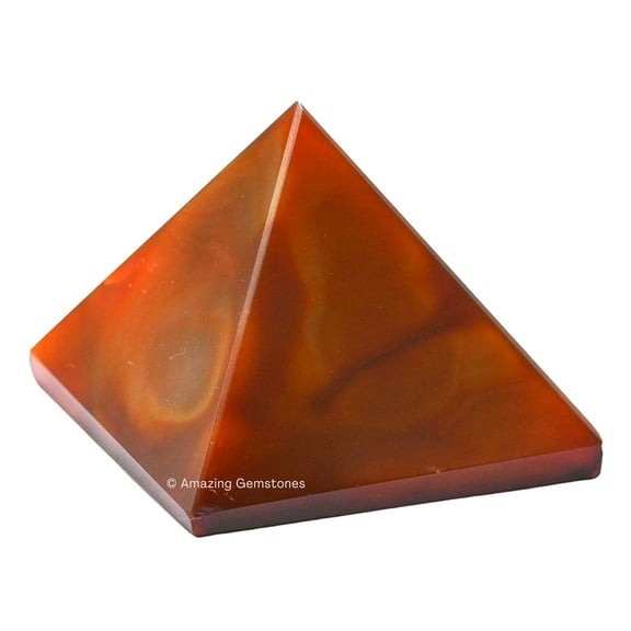 Carnelian Pyramid Crystal Healing Stones - 2" Pyramid