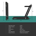 thumbnail image 2 of Gymax 2 in 1 Folding Treadmill 2.25HP Running Machine w/ Dual Display APP Control Black, 2 of 9