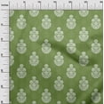 thumbnail image 3 of oneOone Velvet Green Fabric Asian Dabu Print Craft Projects Decor Fabric Printed By The Yard 58 Inch Wide, 3 of 4