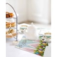thumbnail image 4 of Easter Kitchen Dish Towels for Drying Dishes Set of 4, Wooden Bunny Colorful Eggs Spring Floral Botanical Waffle Weave Microfiber Hand Tea Bathroom Towels Quick Dry & Absorbent Towel 12x12, 4 of 7