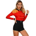 thumbnail image 3 of vastwit Women's Long Sleeve Fringe Shoulder Boards Jumpsuit Boyshorts Bodysuit Romper Party Fancy Dress Red 3XL, 3 of 6