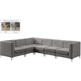 thumbnail image 4 of Meridian Furniture Alina Sectionnel Modulaire en Velours Gris, 4 of 20