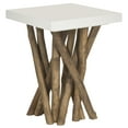 thumbnail image 2 of SAFAVIEH Hartwick Rustic Glam Branched Square Side Table, White/Natural, 2 of 5