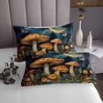 thumbnail image 3 of Erosebridal Cartoon Mushroom Coverlet Set Queen, Retro Bohomian Bedding Set, Starry Sky Decor 3pcs, 3 of 5