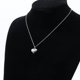 thumbnail image 3 of Colgante de trébol de cuatro hojas de corazón de copos de nieve estéticos, collar de acero inoxidable, delicado, regalos de Navidad de invierno, joyería de moda, 3 of 4
