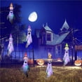 thumbnail image 2 of Halloween Decorations Ghost Windsock LED Luminous Unique Horrible Hanging Spooky Flag Party Props for Terraces Lawns Gardens Type 3, 2 of 9