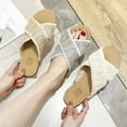 thumbnail image 3 of Tongs Respirants pour Femmes en Tissu Croisé Boho pour l'Été, 3 of 6