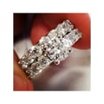 thumbnail image 4 of Ensemble de Bagues de Fiançailles en Diamant 6ct Or Blanc 14K, 4 of 4