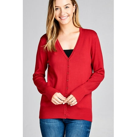 button rib cardigan banded several sweater neck sleeve colors classic dialog displays option additional opens zoom