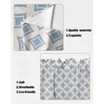 thumbnail image 5 of Swag Curtains, Blue Geometric Modern Art Abstract Rod Pocket Kitchen Curtains Valances Tier Curtains Swag Valance Curtains for Bedroom Living Room 36" x 63", 2 Panels, 5 of 6