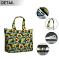 thumbnail image 3 of Rustic Wildflower Sunflower Bag Boho Floral Weekender Duffel, , Lightweight, Autumn-Inspired, 3 of 5
