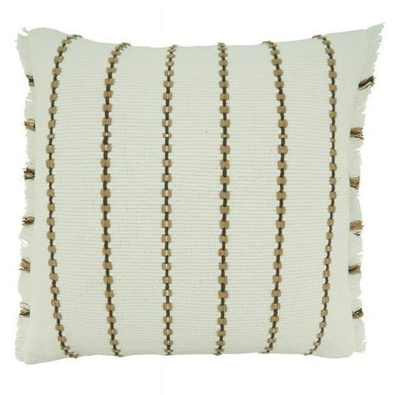 Saro Lifestyle Down Filled Striped Throw Pillow