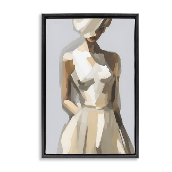 Stupell Industries Contemporary Sophistication of the Muse Black Floating Frame Canvas Art, 17 x 25, by Creative Studio