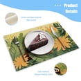 thumbnail image 3 of BaHomeck placemats Set of 4 Cute Sloth Surrounded By Green Leaves Cotton Linen rectangle Placemats for Kitchen Dining Table Indoor,Outdoor,18*12inch, 3 of 4