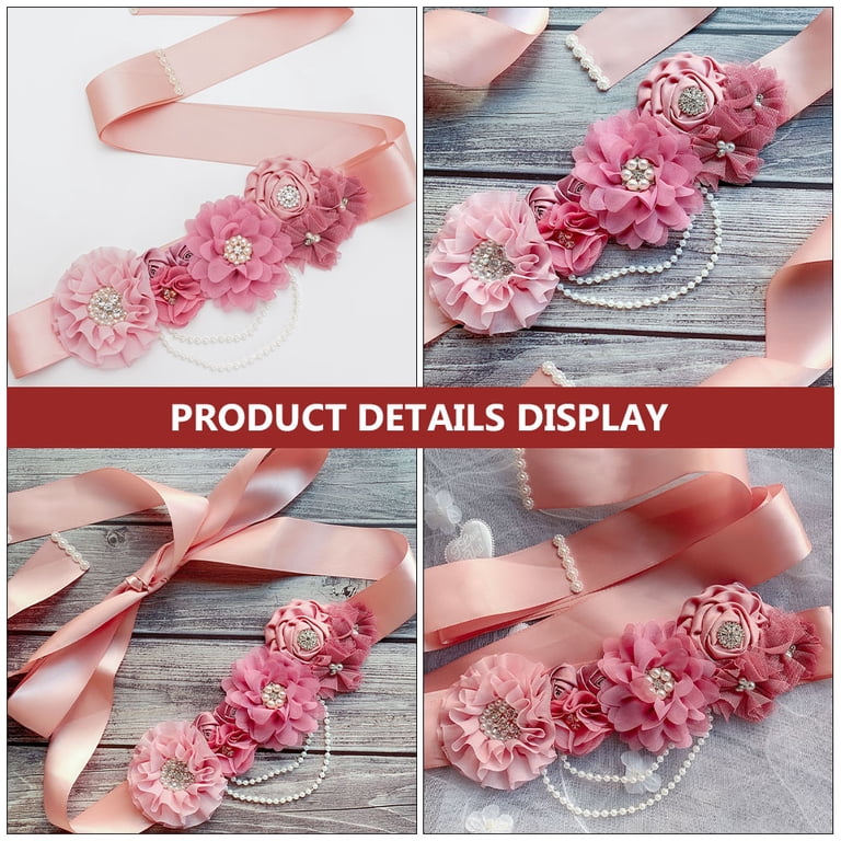 Belt Sash Dress Flower Maternity Wedding Dresses Belts Bride  display picture 1