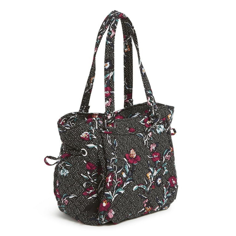 Vera Bradley Women's Cotton Glenna Satchel Perennials Noir Dot