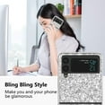 thumbnail image 7 of Compatible with Samsung Z Flip 4 Case Glitter Bling Samsung Galaxy Z Flip 4 Phone Case for Girls Cute Bumper Shockproof Protective Cases (Silver), 7 of 7