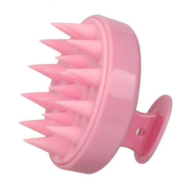 2 uds cepillo para el cuero cabelludo cepillo de limpieza para la caspa ducha cepillo para champú para el cuero cabelludo masajeador para el cuero cabelludo-rosa + verde-desenredante seco