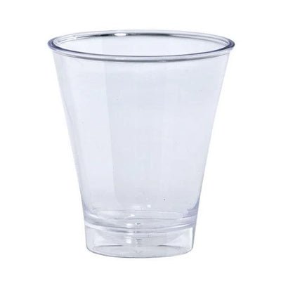 EcoQuality 5oz Clear Double Shot Glass - Disposable Clear Plastic Cups - Eco-friendly Cold Cups for Home, Office, Events, Wedding, Parties (10)