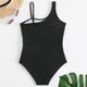 thumbnail image 4 of Traje de baño de una pieza para mujer, conjuntos de bikini para mujeres y niñas, traje de baño de verano liso, bañador deportivo de poliéster para niños., 4 of 5