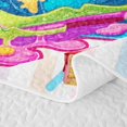 thumbnail image 5 of meiyoeat Pink Ice Cream Baseball Twin Quilt Set for Girls, Drip Sport Sneaker Bat Twin Coverlet Set, 2 Pieces, 1 Comforter and 1 Pillowcase, 5 of 7