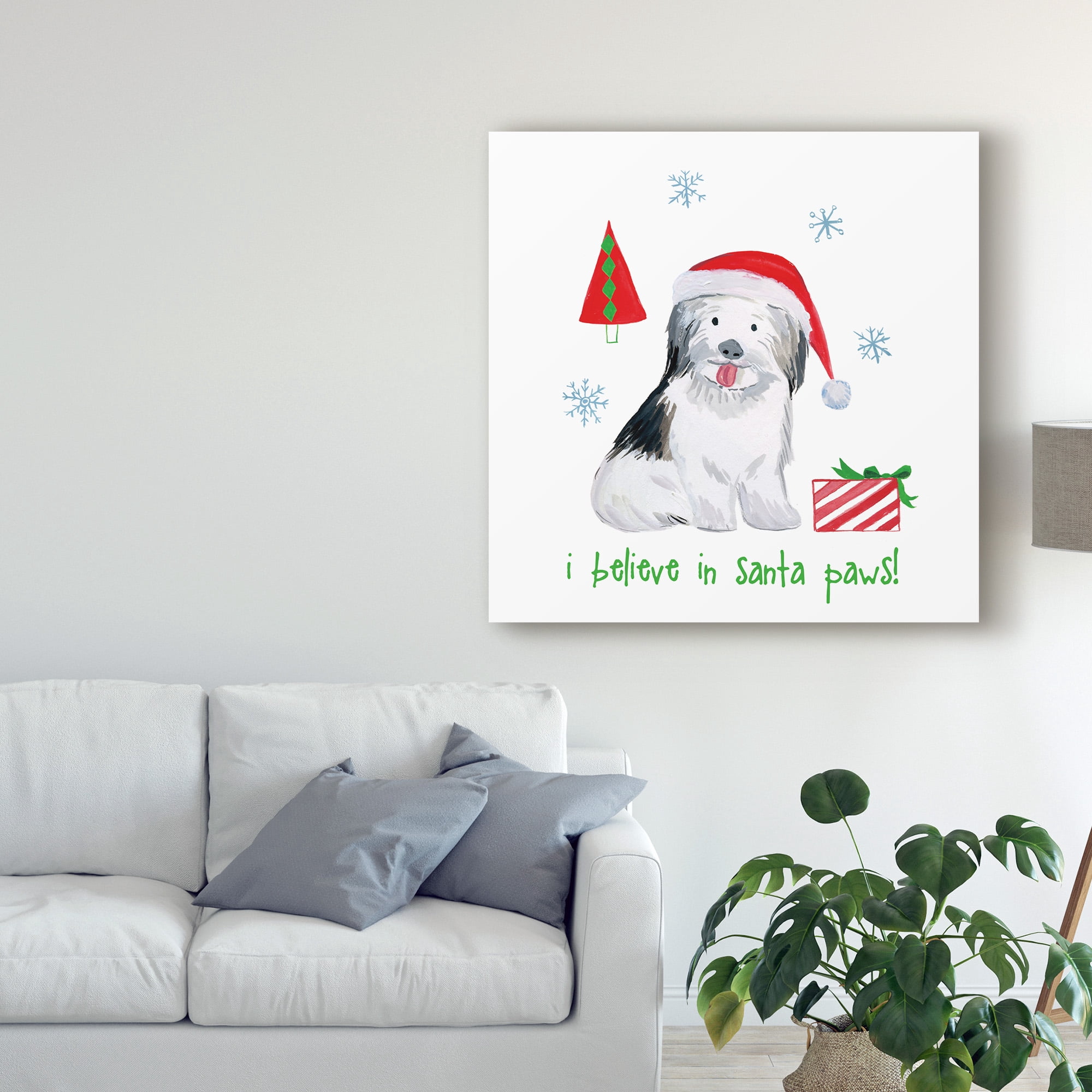 Trademark Fine Art 'Christmas Puppers III' Canvas Art by Farida Zaman