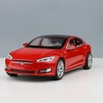 thumbnail image 2 of Diecast 1:32 Tesla Model S Alloy Car Model Metal Toy Vehicles for Children Sound Light Collection Mini Car Toy Kid Love toys Red, 2 of 6