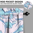 thumbnail image 5 of Kitchen Curtains 36 Inch Short - 3 Panel Set, Shark Whale Dolphin Ocean Theme, Rod Pocket Window Curtain, 100% Polyester for Nautical Farmhouse Kitchen, Easy Wash, 5 of 6