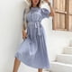 thumbnail image 1 of Vestido de manga corta con volantes NikouMX estampado de puntos S, 1 of 6