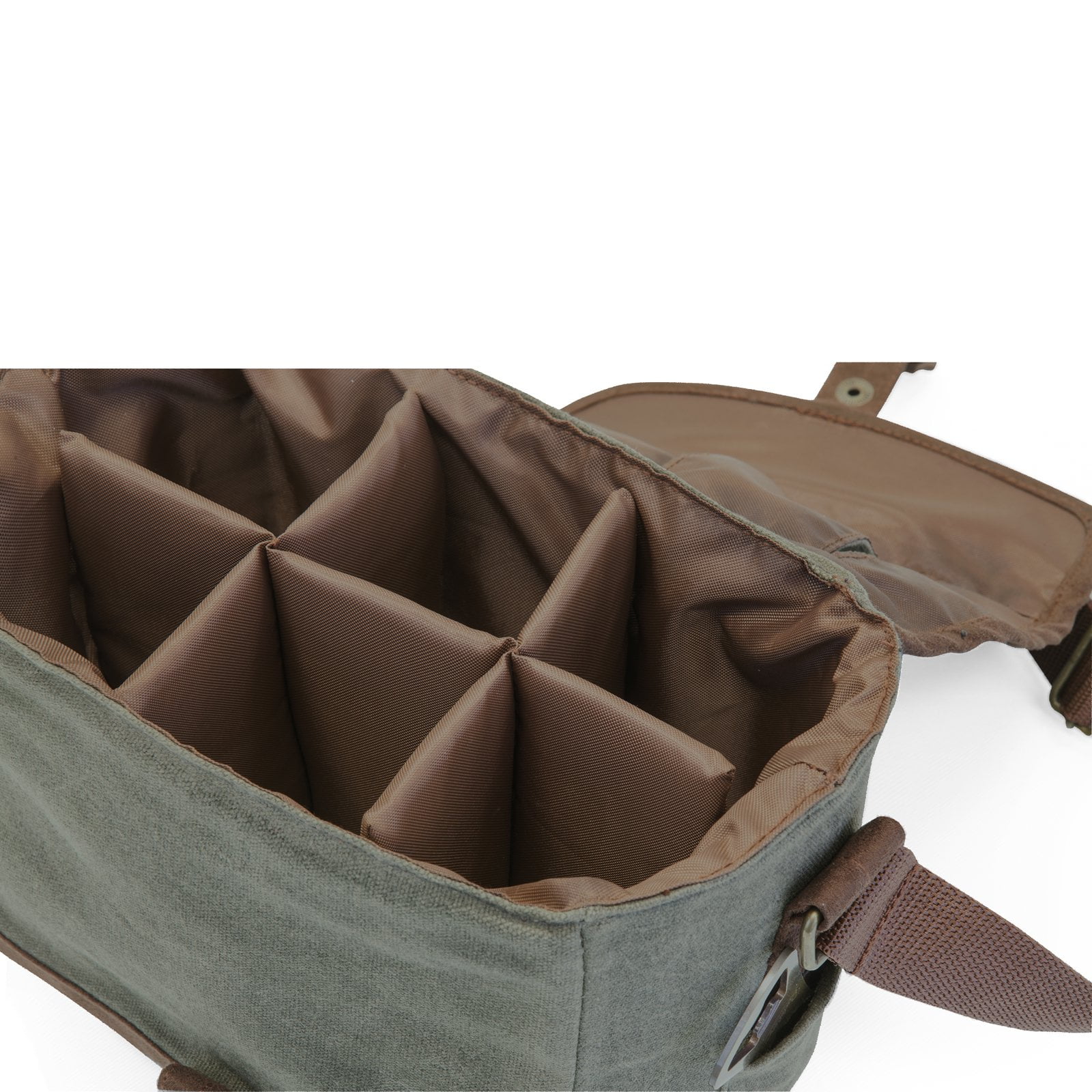 Legacy By Picnic Time Beer Caddy Cooler Tote with Bottle Opener, 6-Pack Beer Gift Bag, Khaki Green with Brown Accents