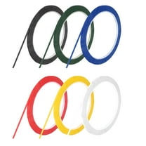 Uxcell 6 Rolls Whiteboard Tape Graphic Chart Tape 3mm 54.7 Yard Art Tape Thin Pinstripe Tape Masking Tape, Red, Green, Blue, Yellow, Black, White