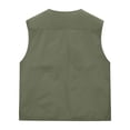 thumbnail image 6 of Mens Lightweight Sai Travel Fishing Vest Photography Outdoor Work Cargo Vest with Muti Pockets Big and Tall Size S-6XL Army Green, 6 of 9