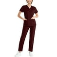 thumbnail image 7 of Scrubs Set for Women Nurse Uniform Jogger Suit Medical Scrubs Set V-Neck Top & Pants with Pockets Comfortable & Durable, 7 of 7