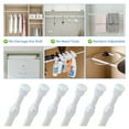 thumbnail image 4 of BEAMNOVA 6Pcs Tension Curtain Rod for Windows Cabinet Wardrobe Closet 28"-48" Adjustable, 1/2" Diameter, White, 4 of 10
