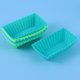 thumbnail image 2 of 8 moldes de silicona para cupcakes, cuadrados, antiadherentes y resistentes al calor, para cafeterías caseras, de colores aleatorios., 2 of 6