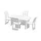 thumbnail image 3 of Juego de muebles de comedor, mesa y sillas, 1 pieza/50 adornos para jardines de hadas Cuadrado, 3 of 9