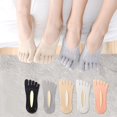 thumbnail image 3 of Invisble Socks Women Five Toes No Show Ultra Low Cut Linger With Gel Tab Breathable Orthopedic Socks With String, 3 of 5