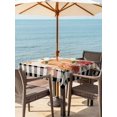 thumbnail image 2 of Outdoor Tablecloth with Umbrella Hole and Zipper, Orange Pumpkins Fall Square Table Cloth 54x54 Inch Waterproof Tablecloth, Black Plaid Autumn Floral Picnic Table Cover for Patio Camping, 2 of 7