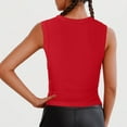 thumbnail image 4 of QUNYINEY Sleeveless Tank Tops Women Crop Casual Solid Crewneck Shirts Slim Ribbed Tank Tops, 4 of 8