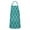 Teal Geometric Quatrefoil, variant on Orange Boho Ethnic Paisley Pattern Apron-Garden Aprons for Women with Pockets-Cotton Linen Waterproof Kitchen Cooking Gardening Aprons Adjustable for Kitchen,Cooking,BBQ and Salon 33x27 Inch